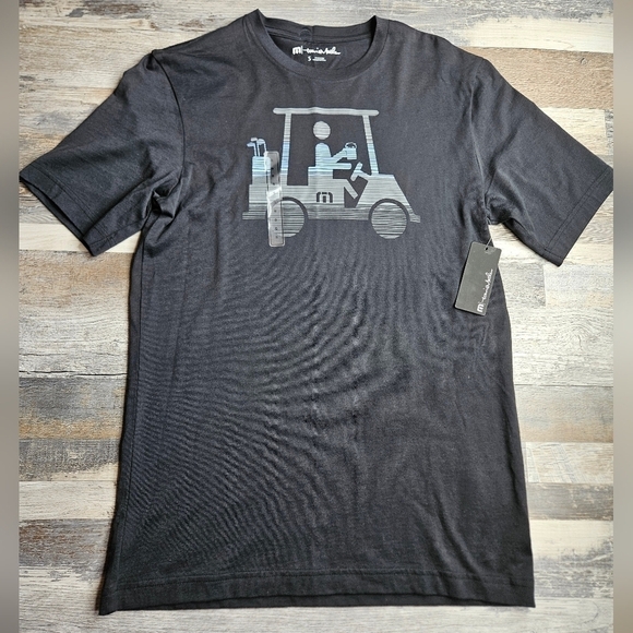 Travis Mathew Other - Travis Mathew NEW Men's Tshirt Race You Style 1MT158 Black Golf Cart + Beer